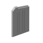 Žárobetonová deska - černá boční, levá KV IMPRESSION R 3g L 63.51.38.16 